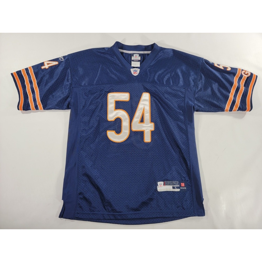 Brian Urlacher Stitched Jersey Chicago Bears Reebok Youth Sz L Blue NFL Football